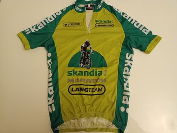 T-shirt koszulka kolarska, szosowa, rowerowa Skanska maraton LangTeam