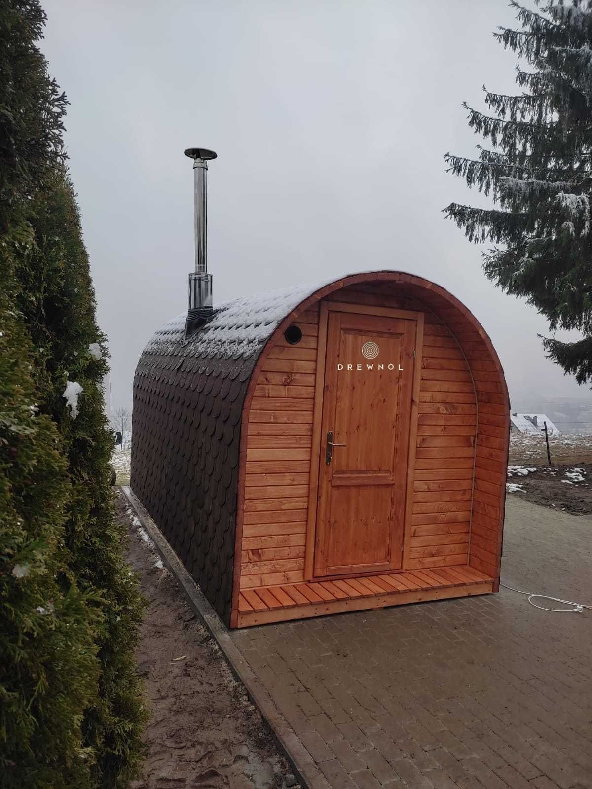 Sauna ogrodowa, sauna beczka, sauna owalna, sauna igloo, sauna Drewnol