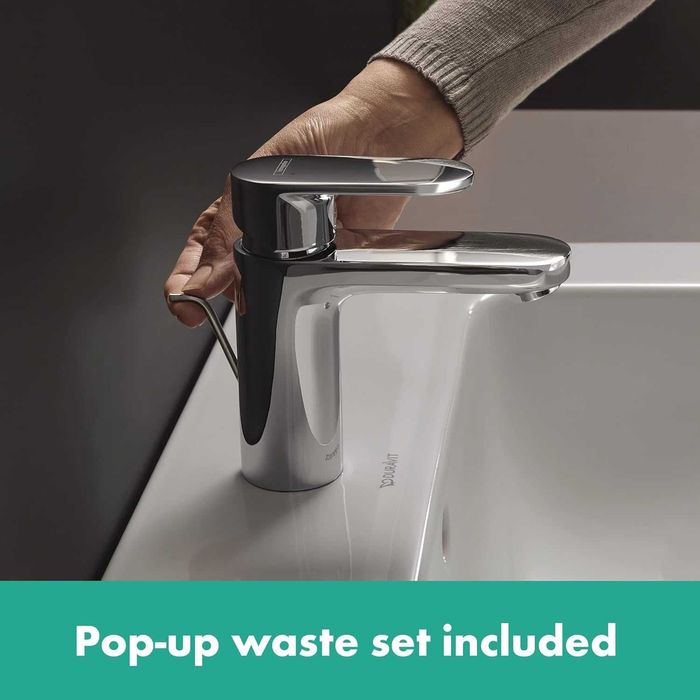 hansgrohe Vernis Blend 100- bateria umywalkowa z zestawem odpływowym
