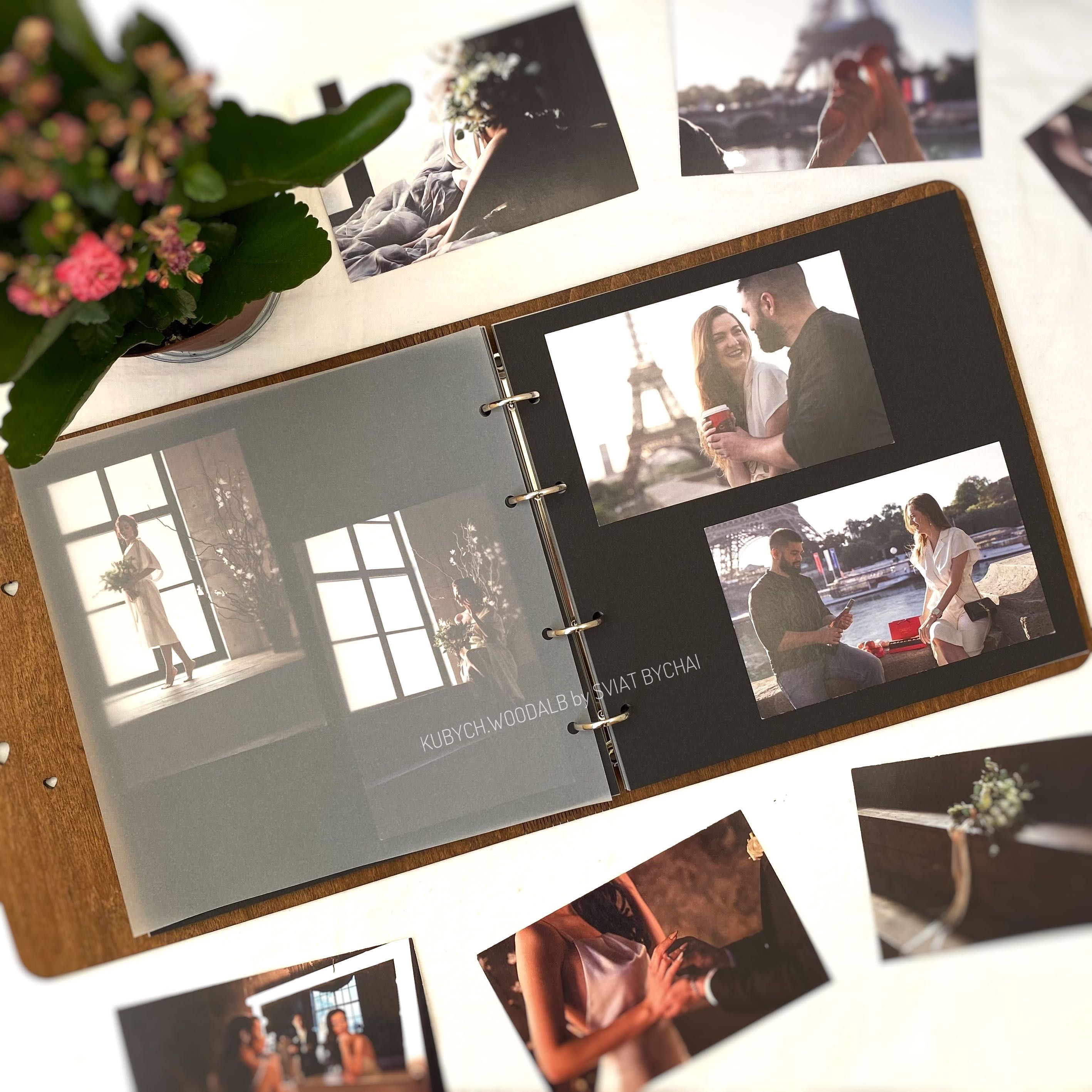 SALE Фотоальбом из дерева - подарок девушке! Подарунок на весілля! ЖМИ