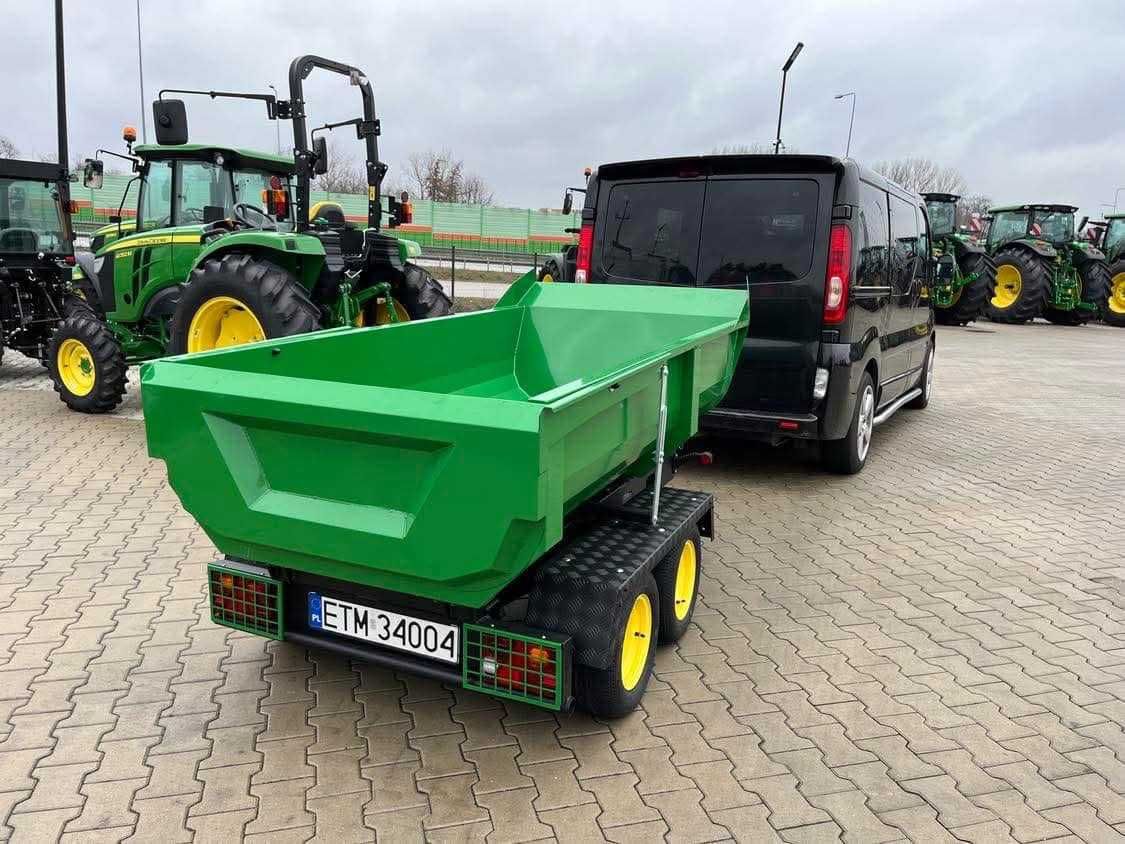 Przyczepka wywrotka do samochodu osobowego Hydrauliczna rejestracja