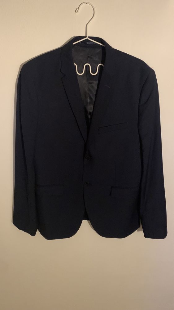 Garnitur granat H&M roz z metki 52 model Skinny fin