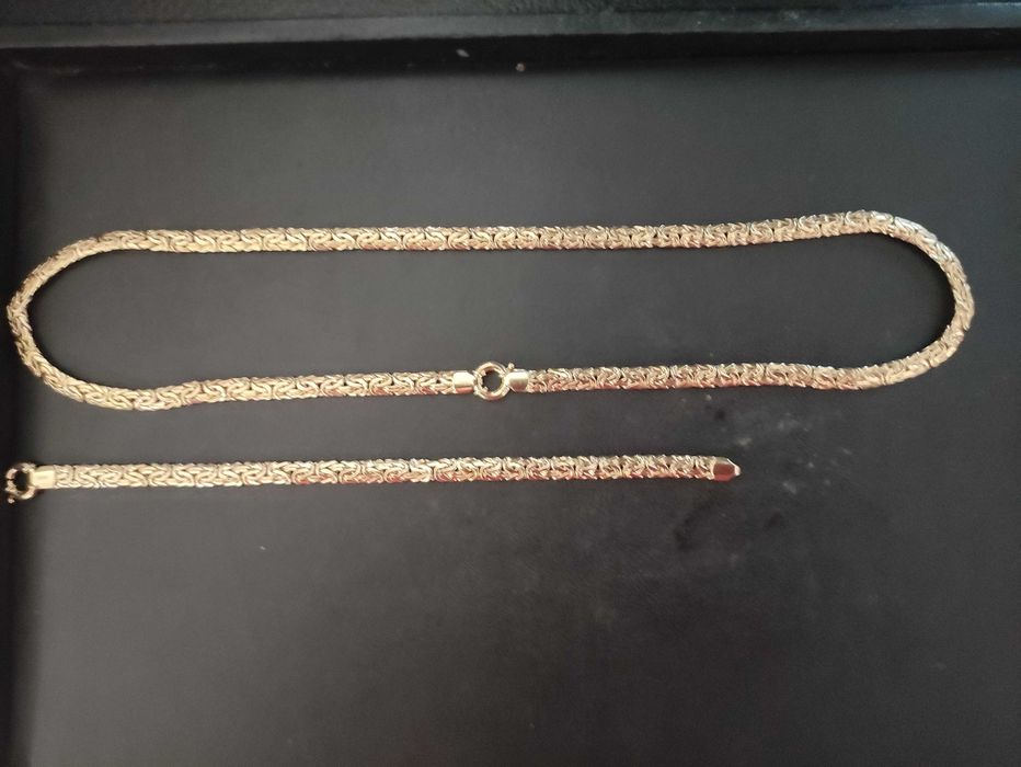Złoto 585 naszyjnik+bransoletka super promocja tylko 350pln gram