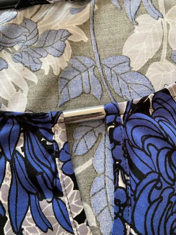 krótka sukienka granatowo czarna tunika plus size 4446 wiosna sukienka