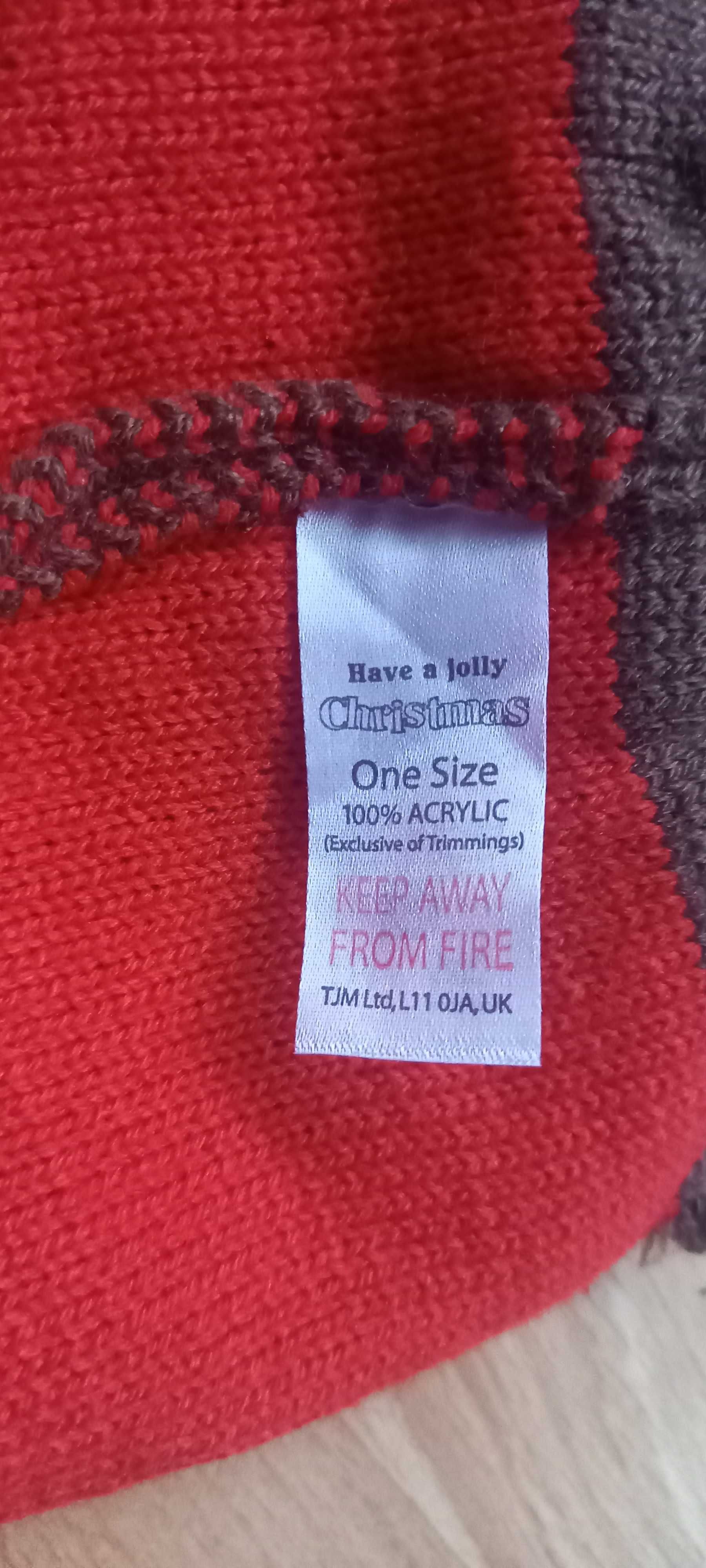 Czapka dla  chłopca zimowa świąteczna renifer Have&Jolly OneSize