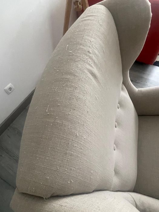 Poltrona+Repousa pé Strandmon Ikea - bege