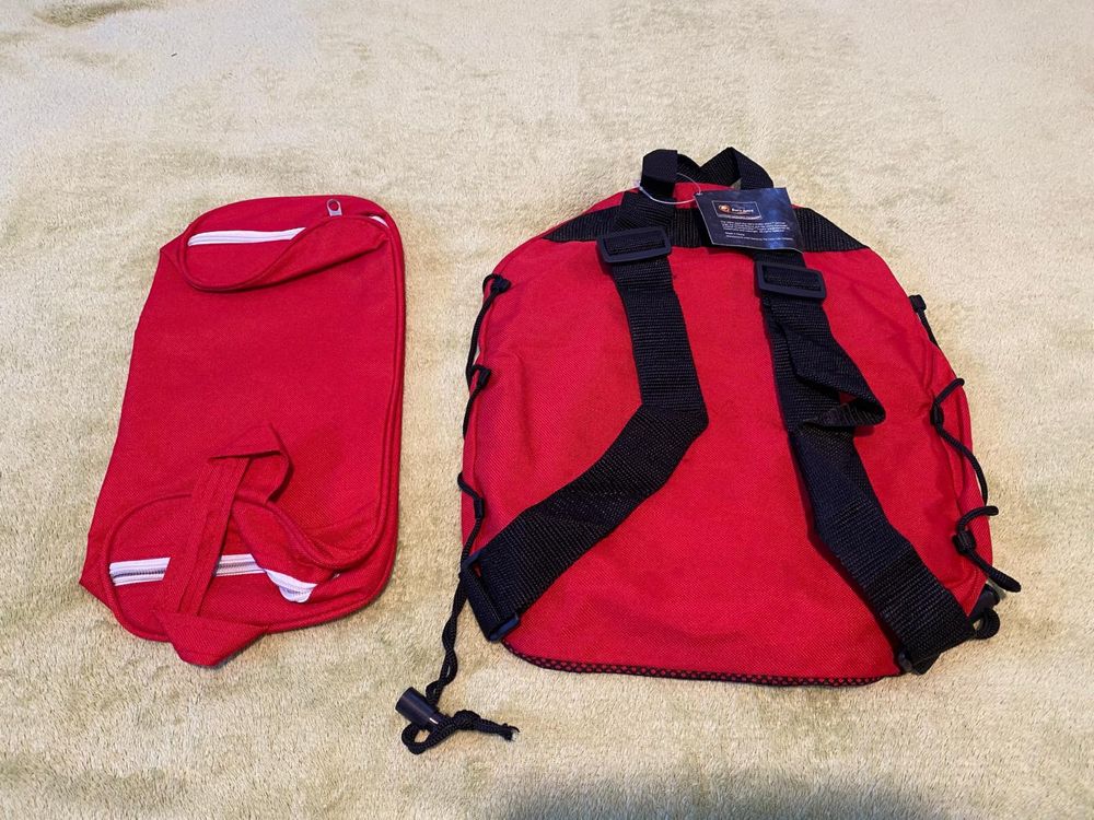 Mochila e saco da coca cola