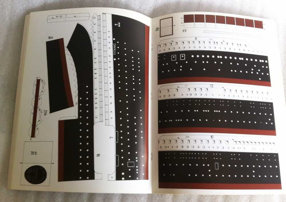 Antigo Álbum construir o "Titanic" da Taschen ~ 135 cms comp. ~ RARO