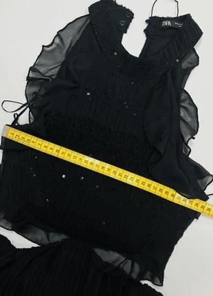 Сукня Zara  середньої довжини з блискітками, коміром хальтер