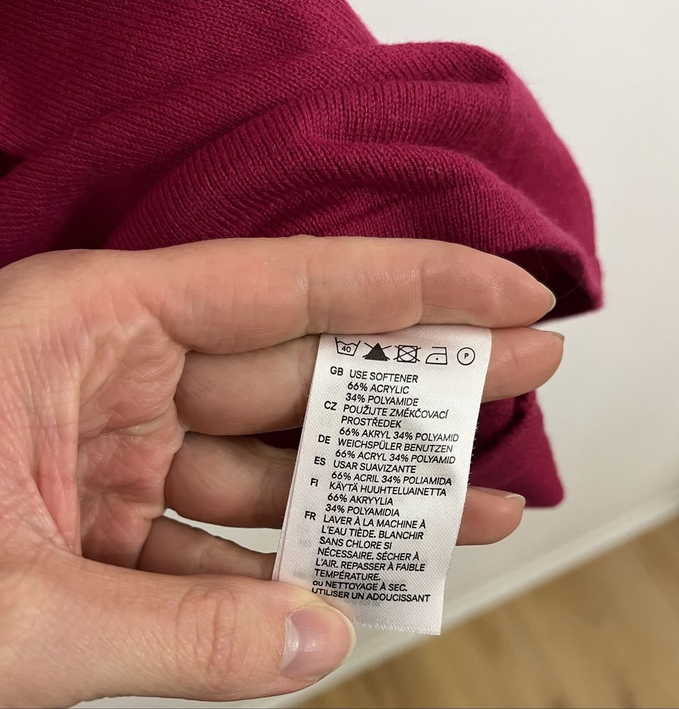 Różowa sukienka h&m sweterkowa XS