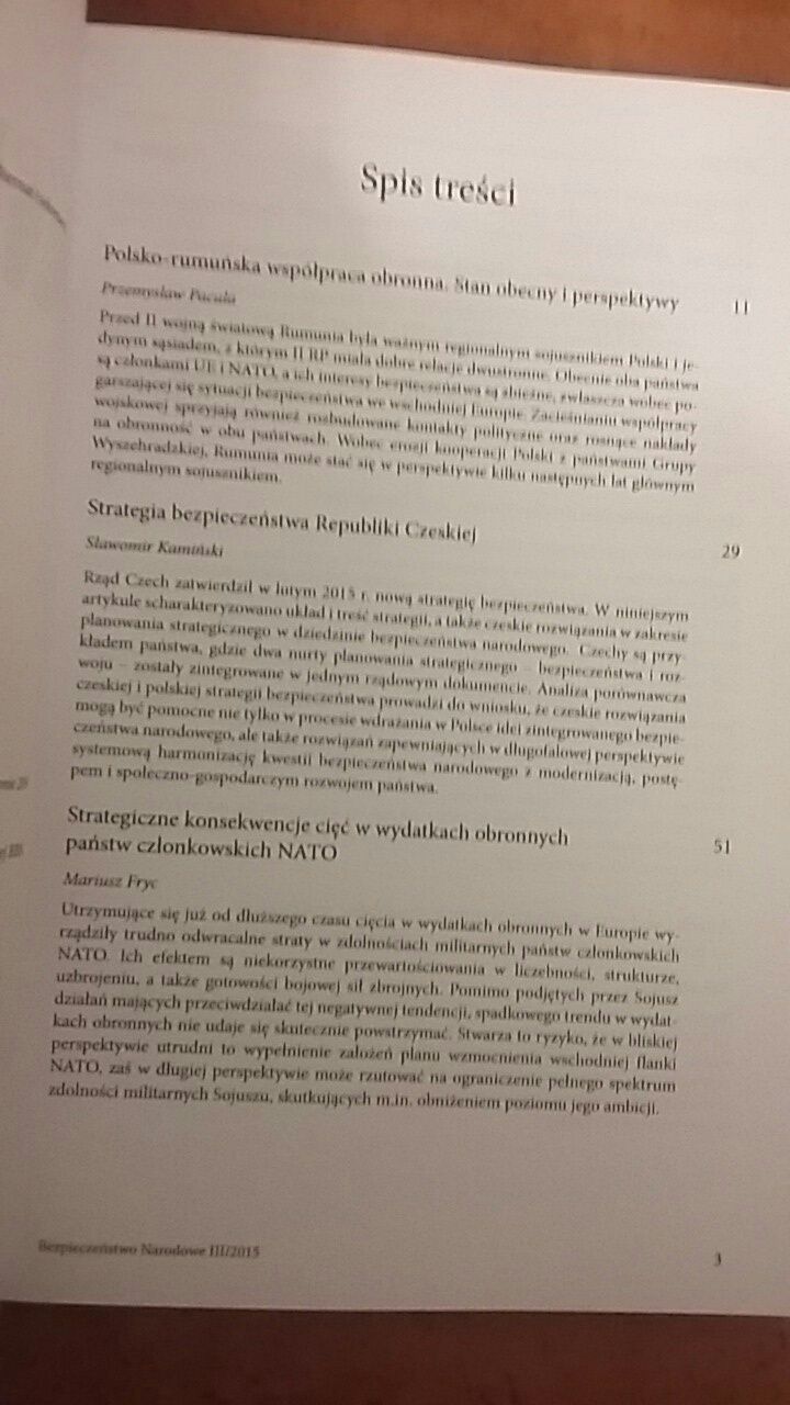 Kwartalnik Bezpieczeństwo Narodowe BBN 35 z 2015 V4 NATO UE Czechy