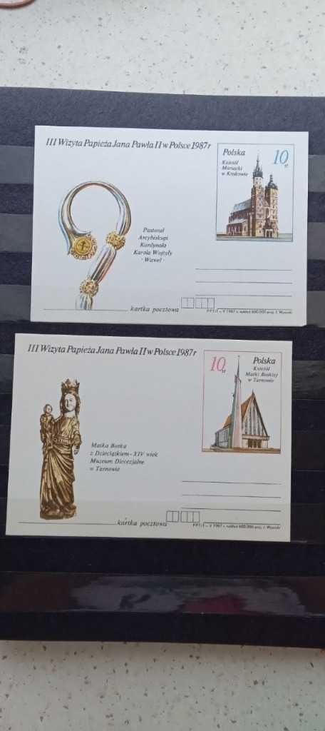 Znaczki i koperty okolicznościowe z Papieżem JP II