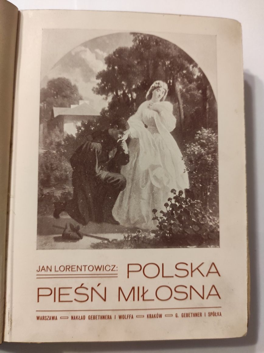 Polska Pieśń Miłosna Antologia J.Lorentowicz rok 1925