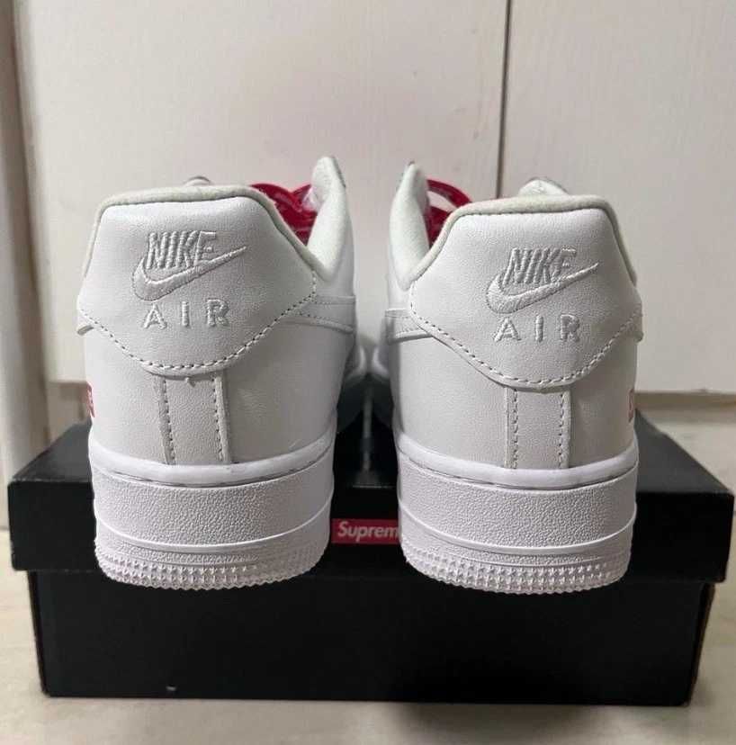 AF1\Powietrze*airDamskieNikeForce1SupremeWhite UnisexTrampki Rozm.43