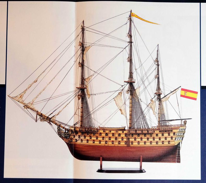 Drewniany model żaglowca „Santisima Trinidad” do samodzielnego montażu