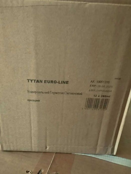 Силікон TYTAN EURO-LINE універсальний 280 мл прозорий