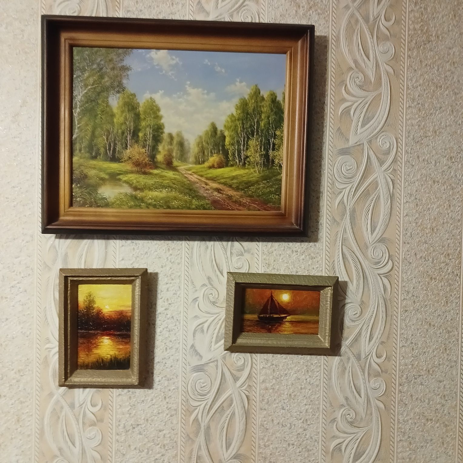 Дві картини, масло, 80-90 роки.