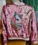 H&M kurtka bomberka bluza cekiny unicorn jednorożec cekiny z cekinami