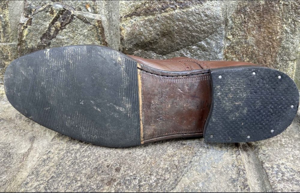 Aldo Brue р 45 Італія Шкіряні Броги чоловічі туфлі оксфорди коричневі