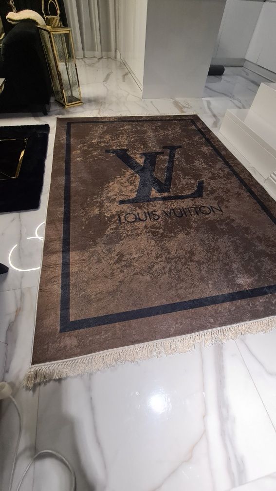 Dywan  Louis Vuitton  brązowy 160x230  cm glamour  do  salonu