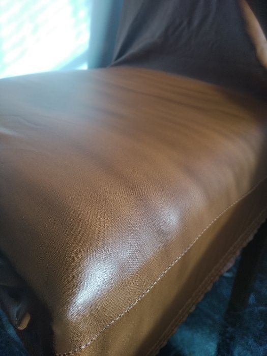 Capa €4 para cadeira tamanho médio, imitação de pele, elástica