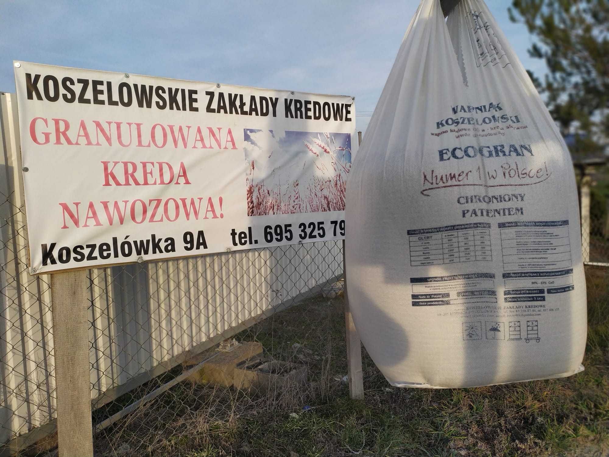 WAPNO GRANULOWANE, KREDA nawozowa granulowana 06a, Wapniak Koszelowski