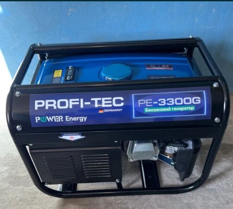 Генератор PROFI-TEC PE-3300G немецкое качество, 100% медь. 3.3 кВт