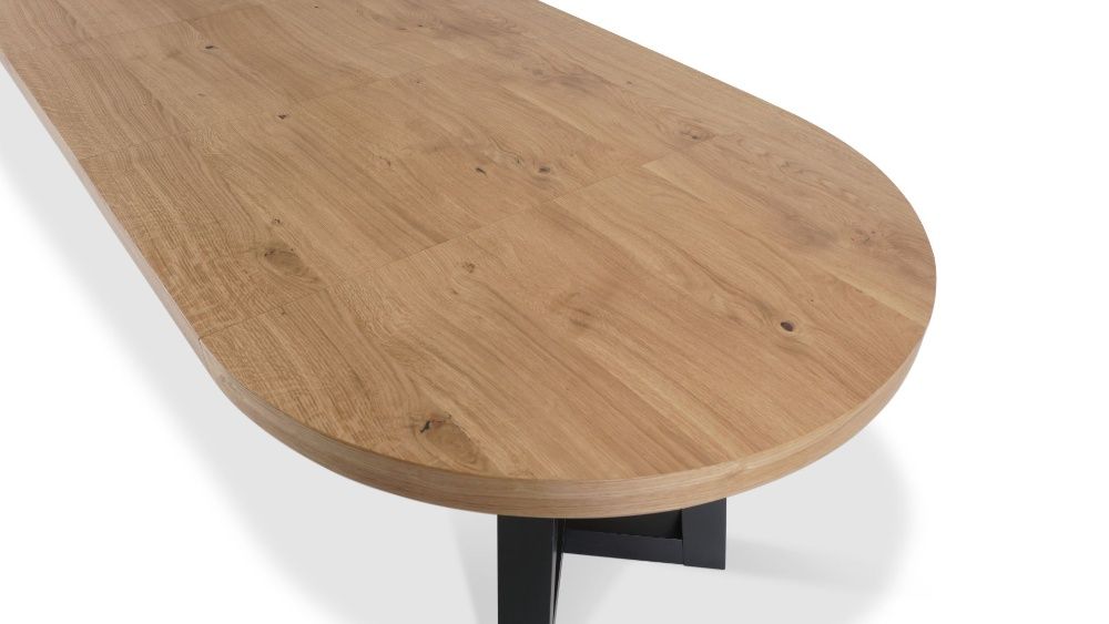 Stół Okrągły Flamingo fi 100 rozsuwany 250 cm Dąb