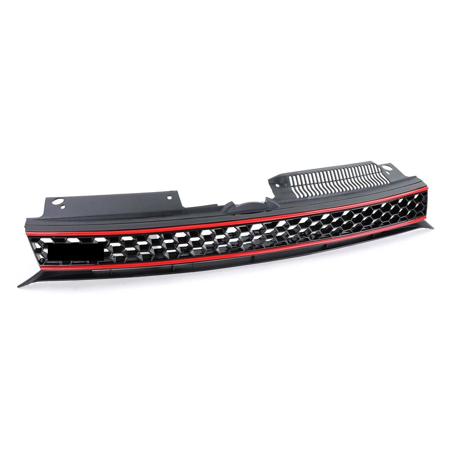 Grelha desportiva preta/vermelha para Volkswagen Golf 6 de 2008 a 2013