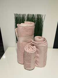 Ręczniki komplet 3 sztuki pudrowy róż