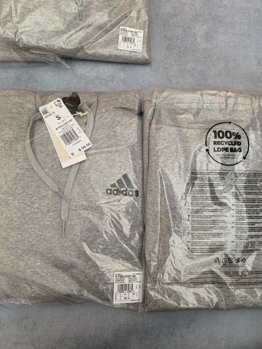 Оригінальне худі Adidas Essentials Fleece Hoodie Grey H12213 із США