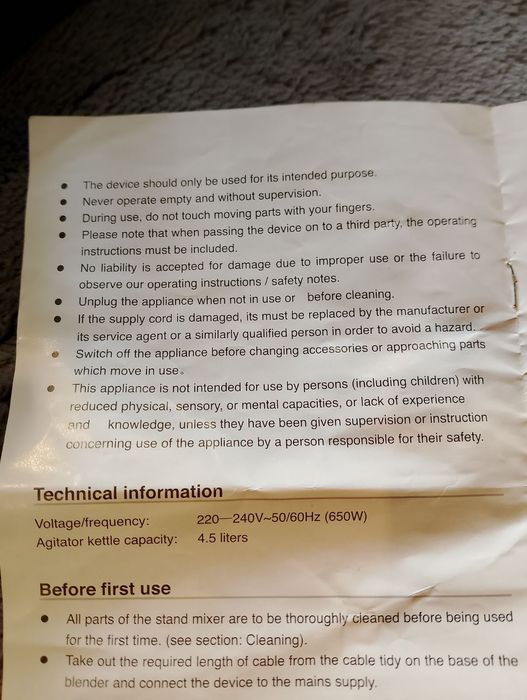 Тестомес,миксер.Stand Mixer SM-168