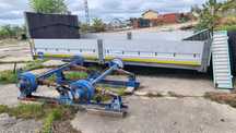 Przyczepa, aluminiowe burty, tandem, hamulec najazdowy 8T