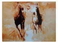 Serigrafia Alfredo Coelho “cavalos à solta”
