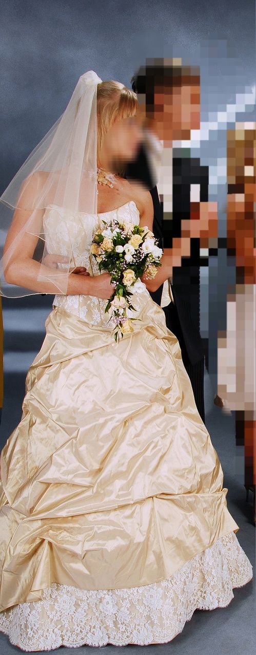 Suknia ślubna złota Suknia Suknia balowa 36