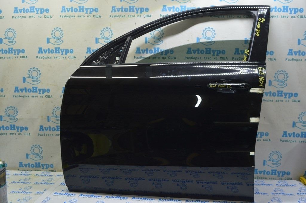 Дверь голая перед лев Mercedes GLE-class C292 16-19 купе (01) черная в