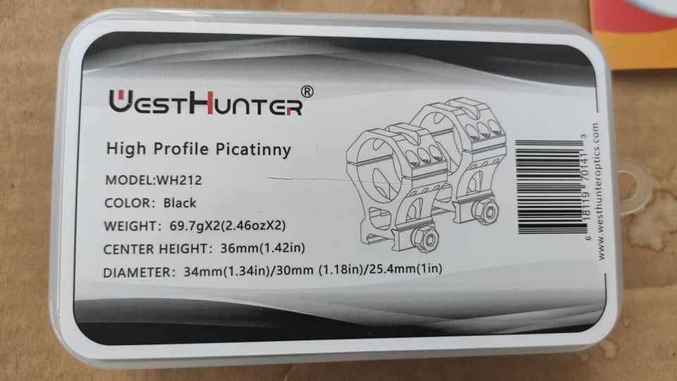 Кільця Westhunter на планку пікатінні