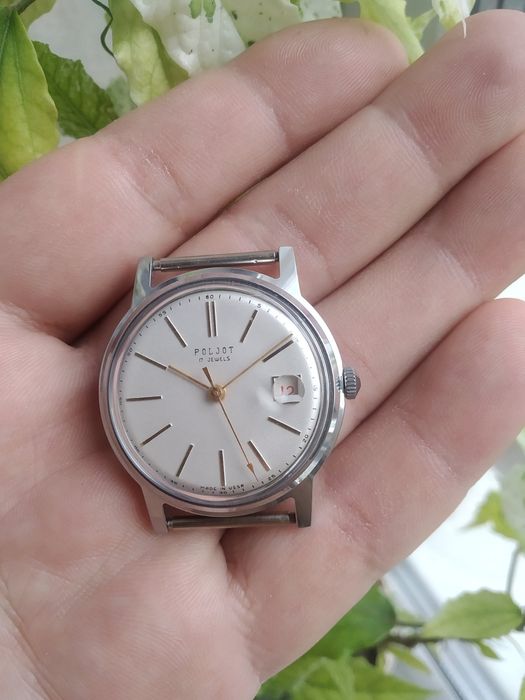 НОВЫЕ!!! Часы Полет 17камней в хромированном корпусе СССР