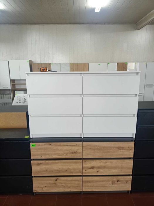 Komoda 6 szuflad różne kolory 75 cm x 120 cm