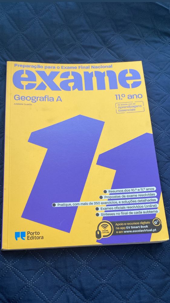 3 Livros Exame - 11º Geografia/ 12º Pt e Matemática