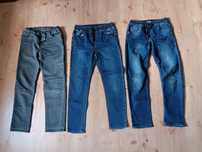 Spodnie jeansowe 140/146 3 pary