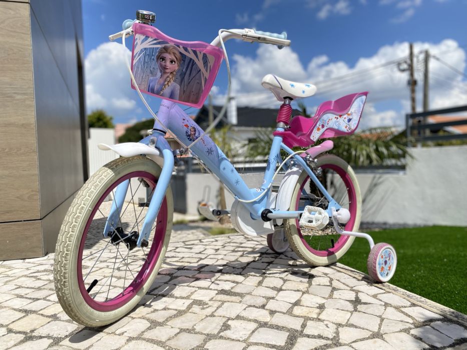 Bicicleta Decathlon da Frozen criança 4-8 anos