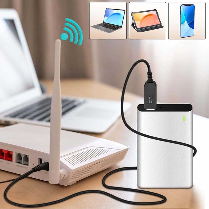 Кабель для роутера USB 12V живлення від повербанку \ WiFi без світла