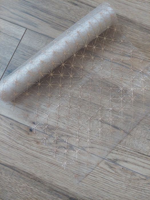 Brokatowa organza elegancka świąteczna bieżnik