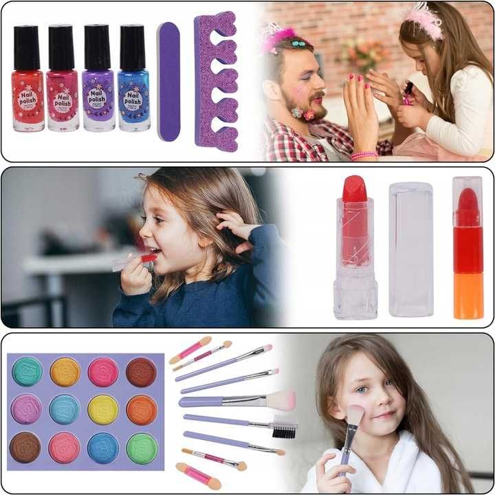 makeup makijaż dla dziewczynki kuferek kosmetyki