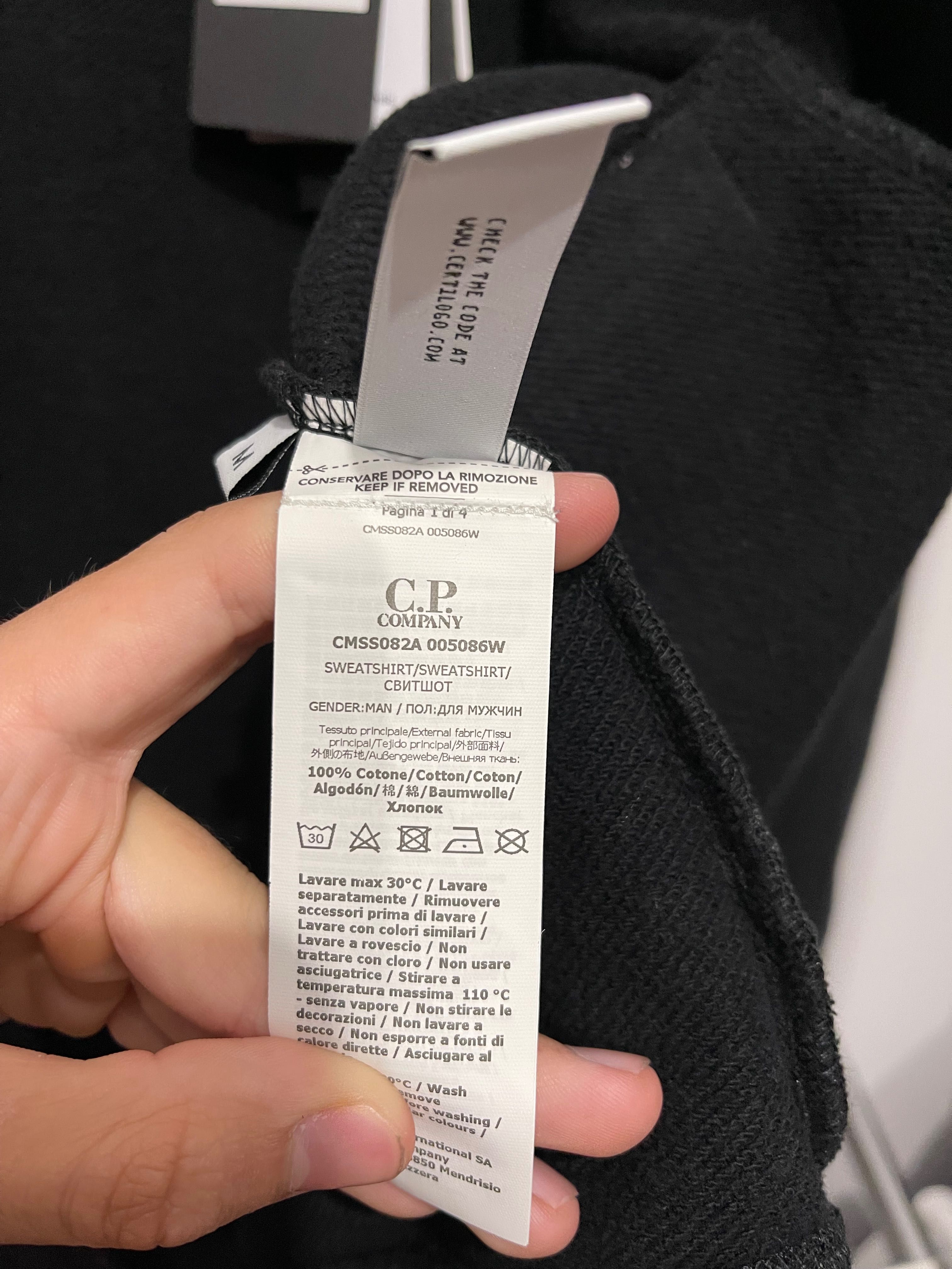 C.P. Company zip hoodie . Black , чорне зіп худі . НОВЕ . Розмір М .