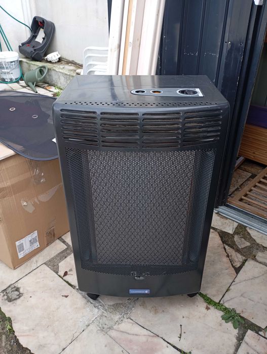 Aquecedor a gás com ventoinha elétrica