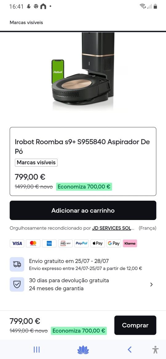 Irobot roomba s9