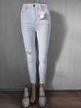 Spodnie jeansowe damskie białe,skinny,wysoki stan,Monday Premium, M/38