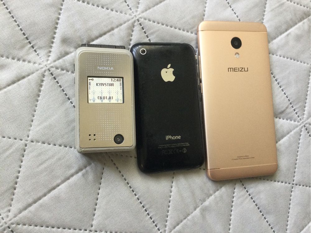 Nokia 6170,iPhone 3,Meizy m5s.